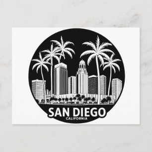 San Diego California Skyline Postcard