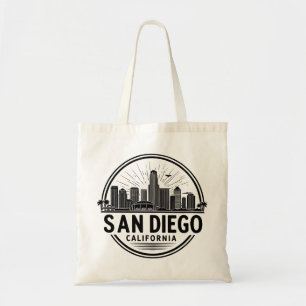 San Diego California Skyline Tote Bag