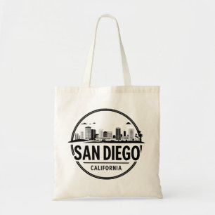 San Diego California Skyline Tote Bag