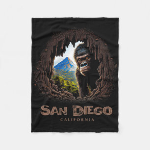 San Diego California Souvenir Hiking Fleece Blanket