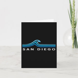 San Diego California Souvenir Waves Vintage Mens W Card