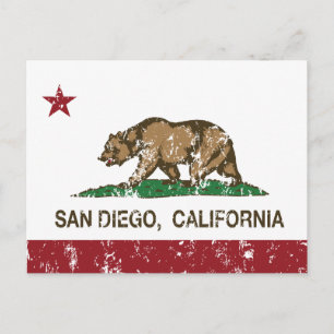 San Diego California state flag Postcard