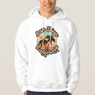 San Diego California Sunset Palm Trees Souvenirs Hoodie