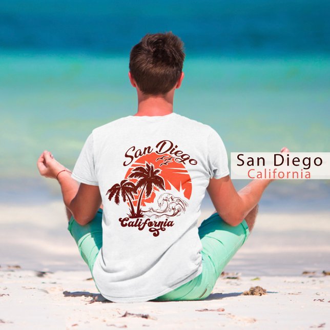 San Diego California Sunset Palm Trees Souvenirs T-Shirt (Creator Uploaded)