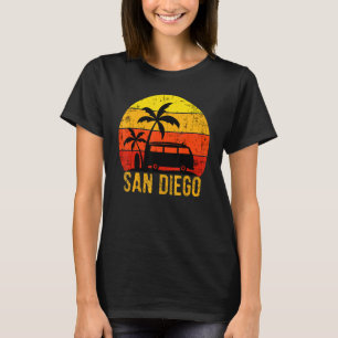 San Diego California Sunset Retro Palm Trees Beach T-Shirt