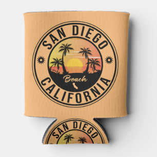 San Diego California Sunset Vacation Souvenirs Can Cooler