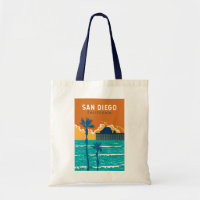 San Diego California Travel Art Vintage