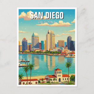 San Diego California Travel Postcard