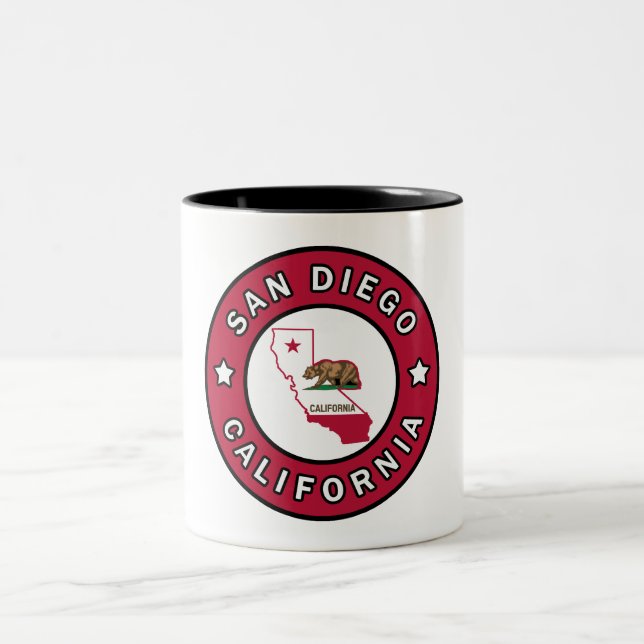 San Diego California Two-Tone Coffee Mug (Center)