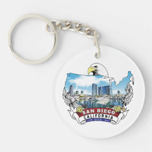 San Diego, California USA Bald Eagle Key Ring