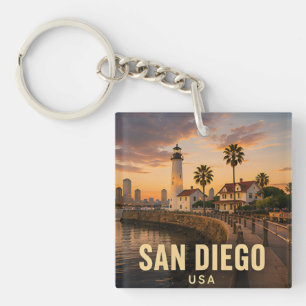 San Diego California USA Coastal Neighbourhoods 🌊 Key Ring
