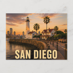 San Diego California USA Coastal Neighbourhoods 🌊 Postcard
