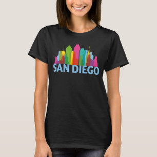 San Diego California USA Skyline Silhouette Outlin T-Shirt