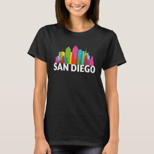 San Diego California USA Skyline Silhouette Outlin T-Shirt