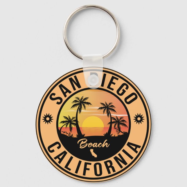 San Diego California Vacation Souvenirs Key Ring (Front)