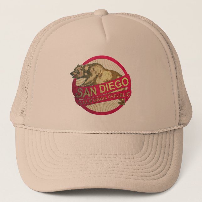 San Diego California vintage bear hat (Front)
