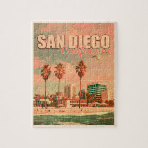 San Diego California Vintage Souvenirs 1950s Jigsaw Puzzle