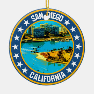 San Diego Ceramic Ornament