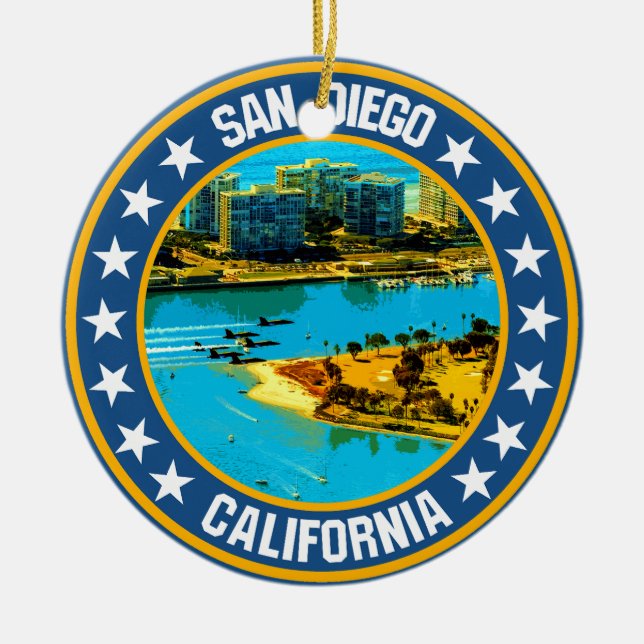 San Diego                                          Ceramic Ornament (Front)