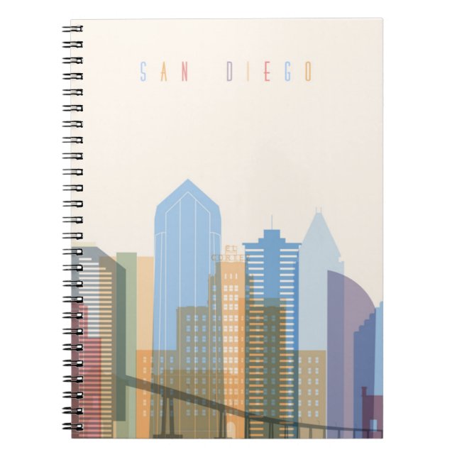 San Diego City Skyline Notebook (Front)