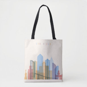 San Diego City Skyline Tote Bag