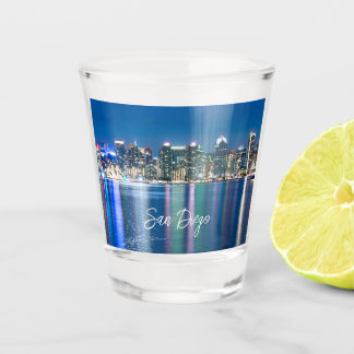 San Diego Cityscape Skyline  Shot Glass