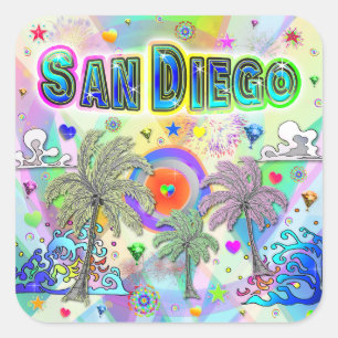 San Diego Deep Dream Sticker