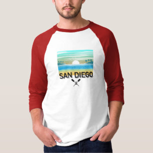 San Diego Design - Men's Basic 3/4 Sleeve Raglan T T-Shirt