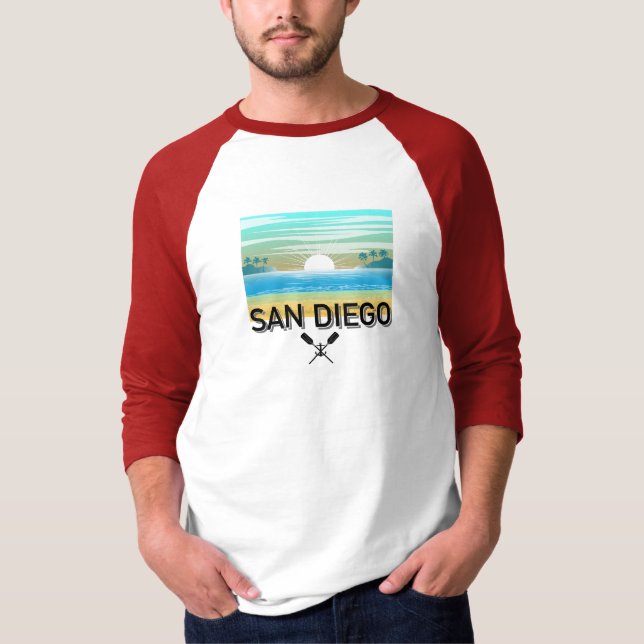 San Diego Design - Men's Basic 3/4 Sleeve Raglan T T-Shirt (Front)