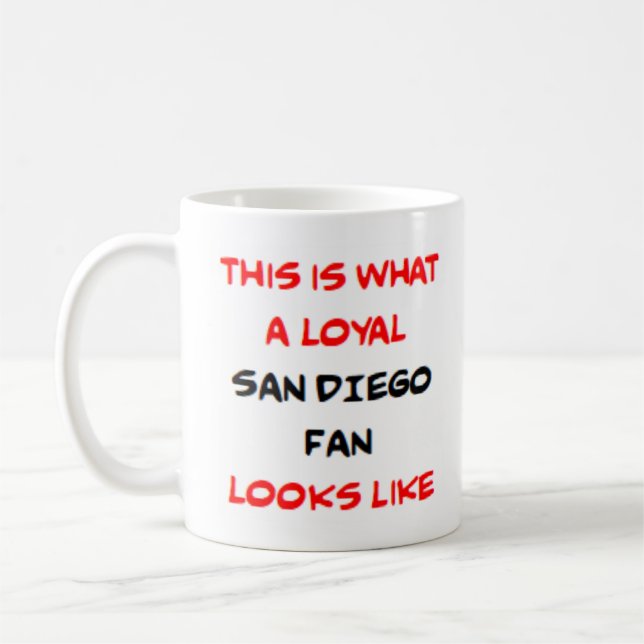 san diego fan, loyal coffee mug (Left)
