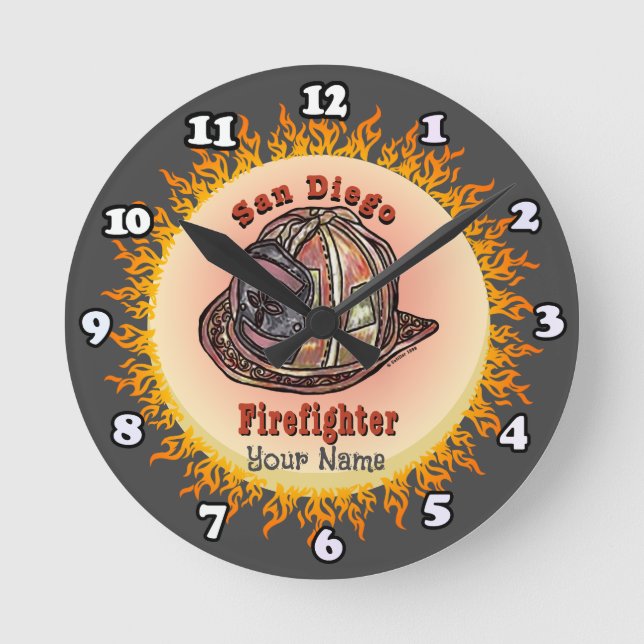 San Diego Firefighter clock (Front)