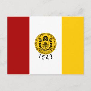 San Diego Flag Postcard