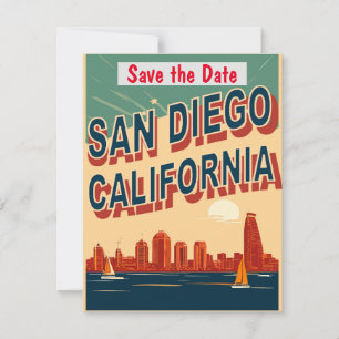 San Diego Harbour Blue Wedding Invitation
