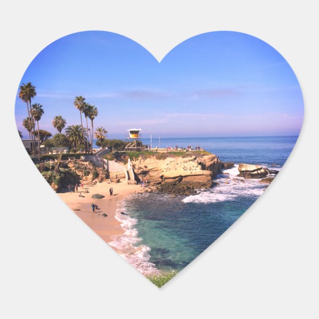 San Diego Heart Sticker (Front)