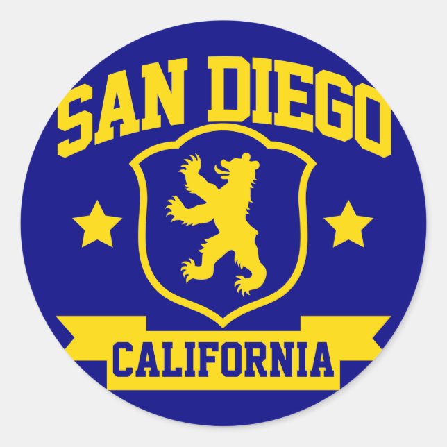 San Diego Heraldry Classic Round Sticker (Front)