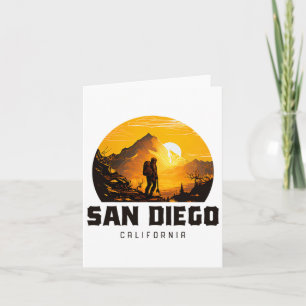 San Diego Hiking Outdoors Souvenir Card