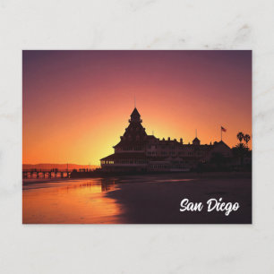 San Diego Hotel del Coronado sunset  Postcard
