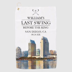 San Diego Last Swing Before the Ring Bachelor Golf Towel