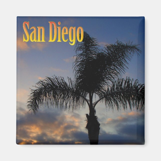 San Diego Palm Tree Magnet (Front)