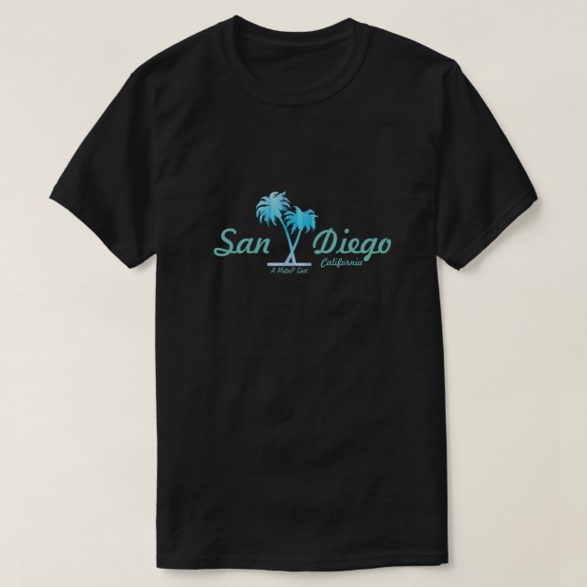 San Diego (palm trees) - A MisterP Shirt (Design Front)