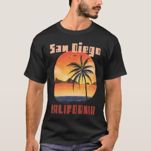 San Diego Palm trees California Vacation Beach Oce T-Shirt
