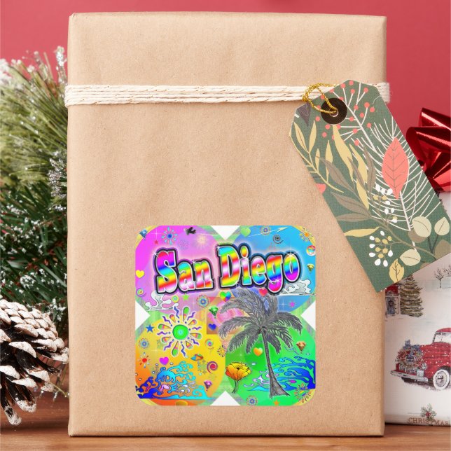 San Diego Quadro Seasons Sticker (Holiday)