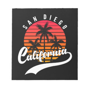 San Diego Retro Sunset Notepad