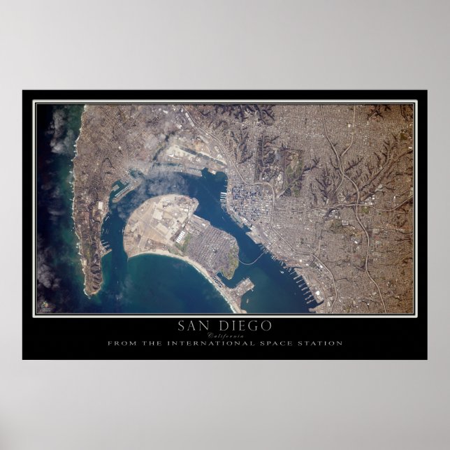 San Diego seen from the Space Station Poster (Front)