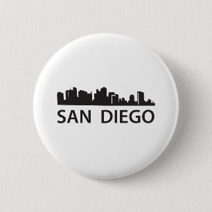 San Diego Skyline 6 Cm Round Badge