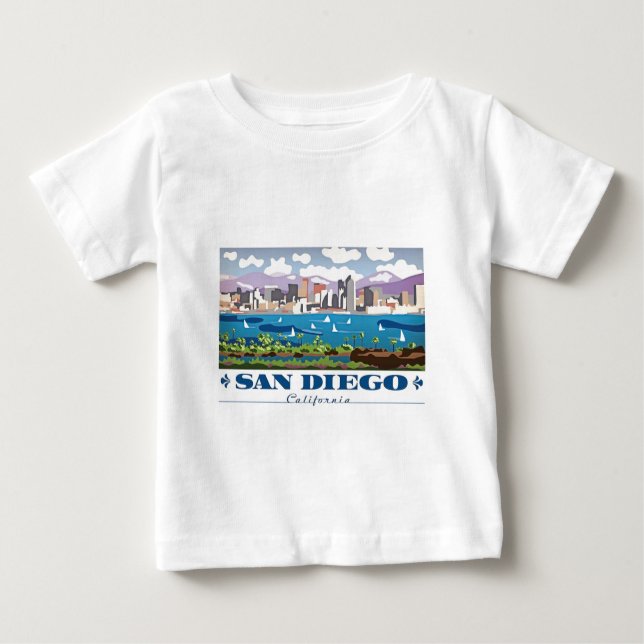 San Diego Skyline Baby T-Shirt (Front)