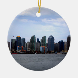 San Diego Skyline Ceramic Ornament