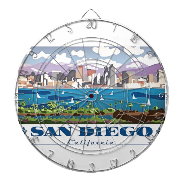 San Diego Skyline Dartboard (Front)