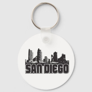 San Diego Skyline Key Ring
