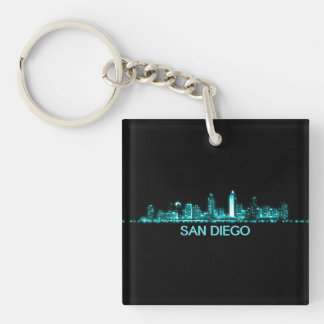 San Diego Skyline Key Ring
